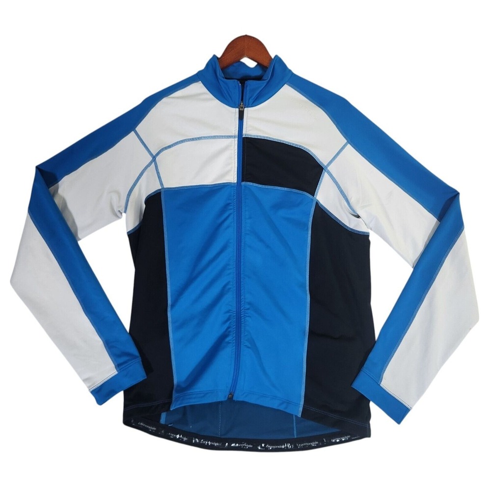 Cannondale Feel It Cycling Jacket Windbreaker Men's Large Blue White‎